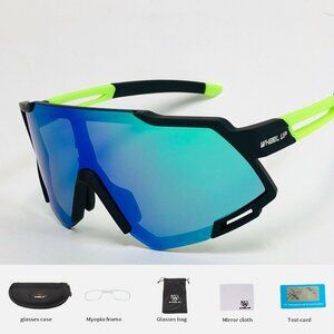 Sports Men Sunglasses Green Mirror Lens Fashion Style‎ Reflective Lentes Gafas